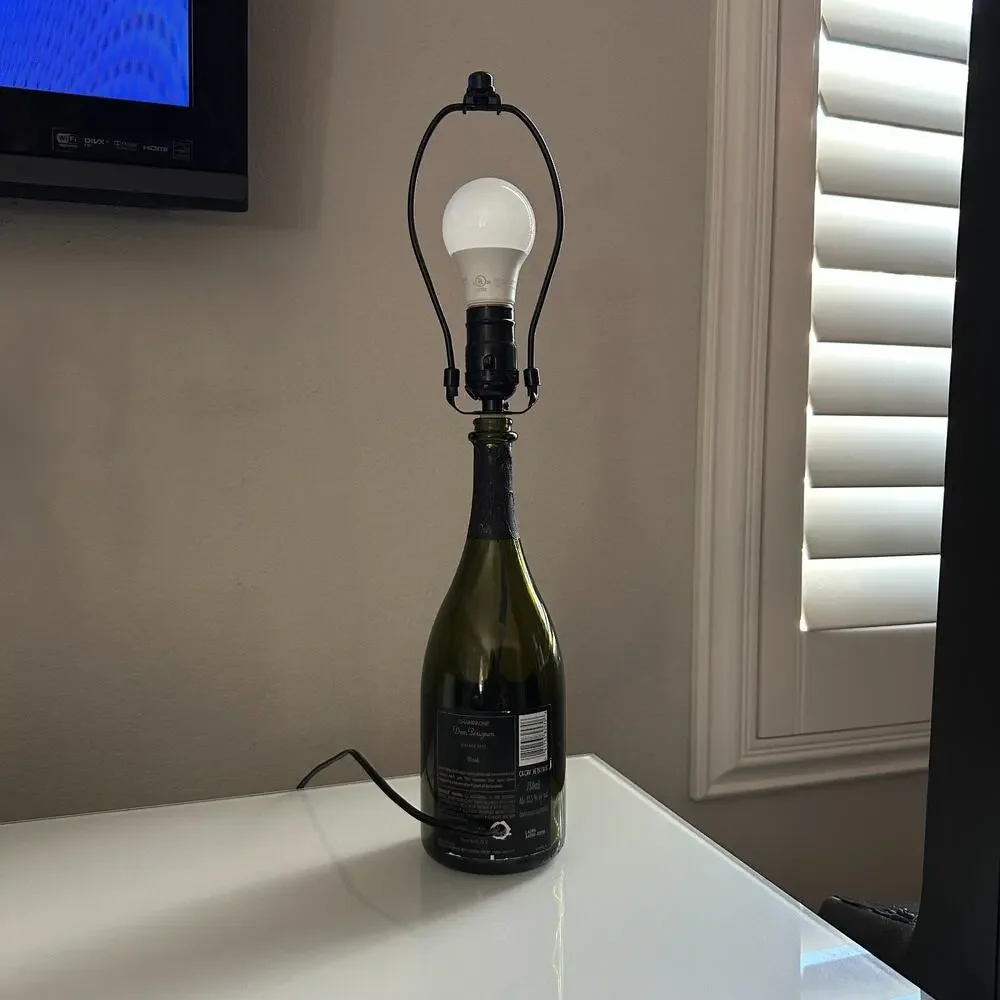Dom Perignon Luminous Light Up Repurposed Lamp Multiple Available